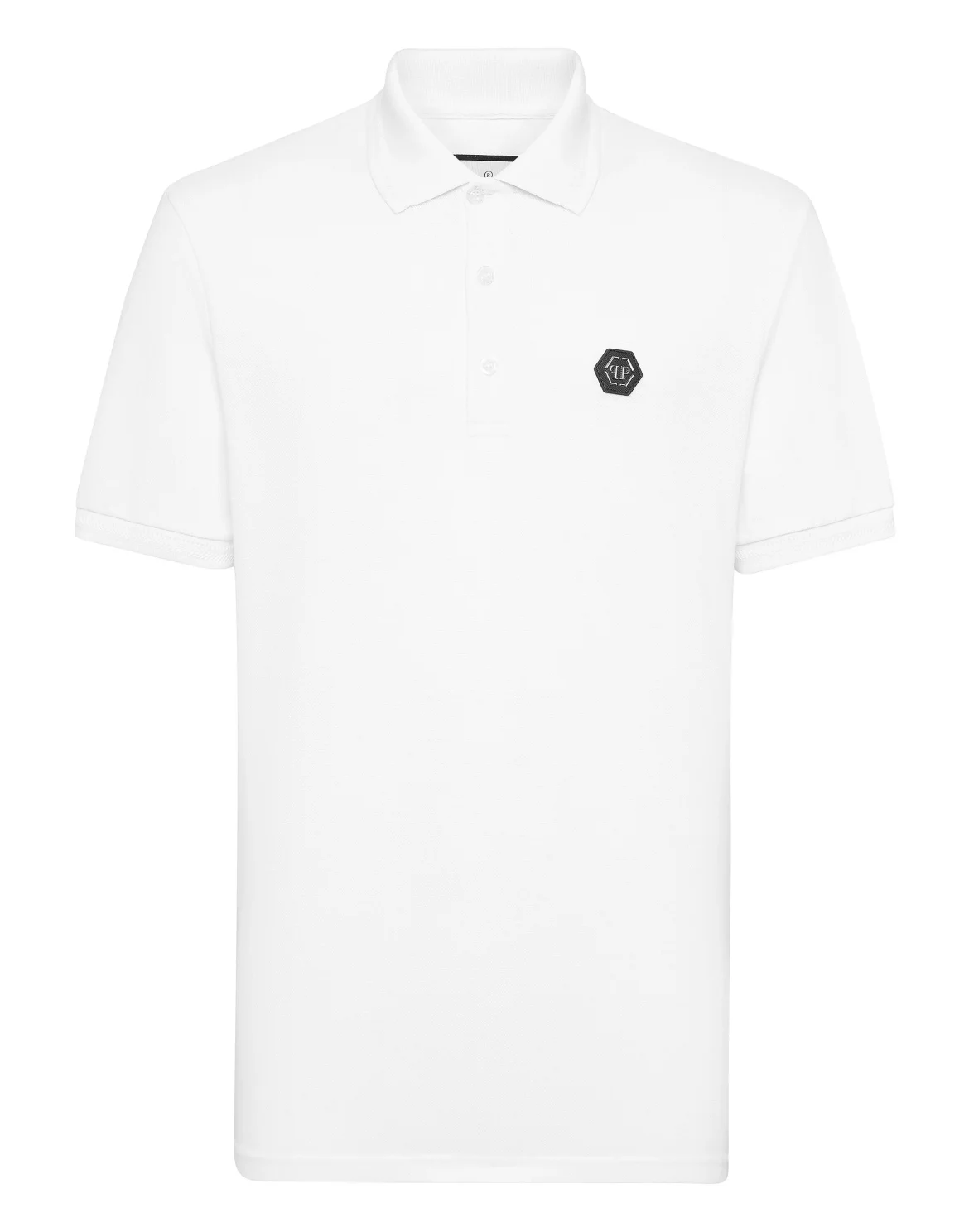Pique Polo Shirt SS Gothic Plein, цвет: Белый
