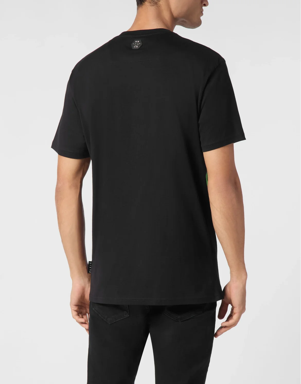 T-shirt Round Neck SS Strass Smile, цвет: Черный