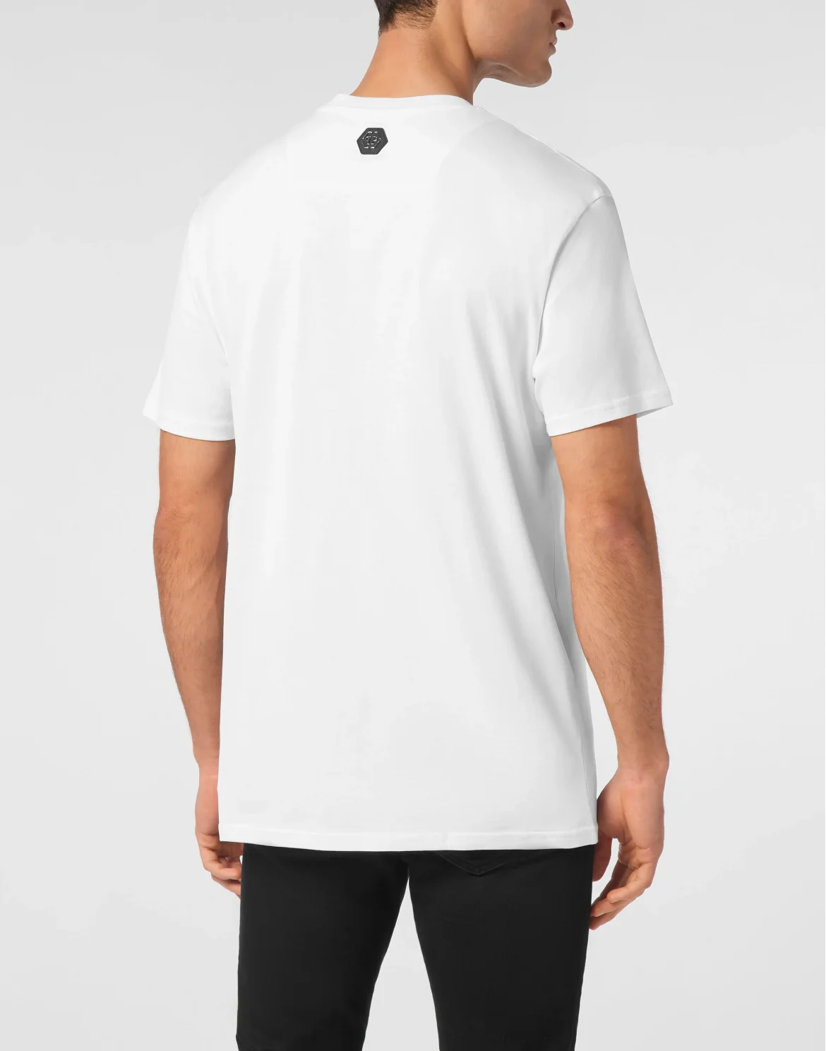 Jersey T-shirt Round Neck SS Strass Hexagon, цвет: Белый