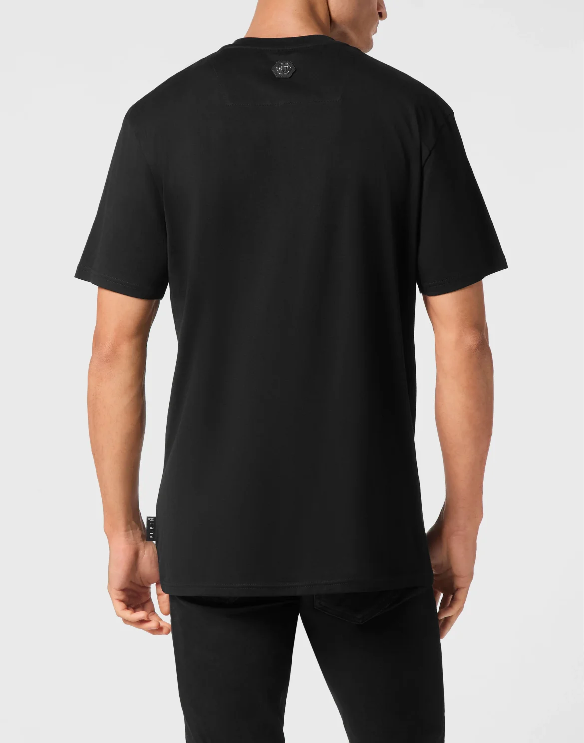 Jersey T-shirt Round Neck SS Strass Hexagon, цвет: Черный