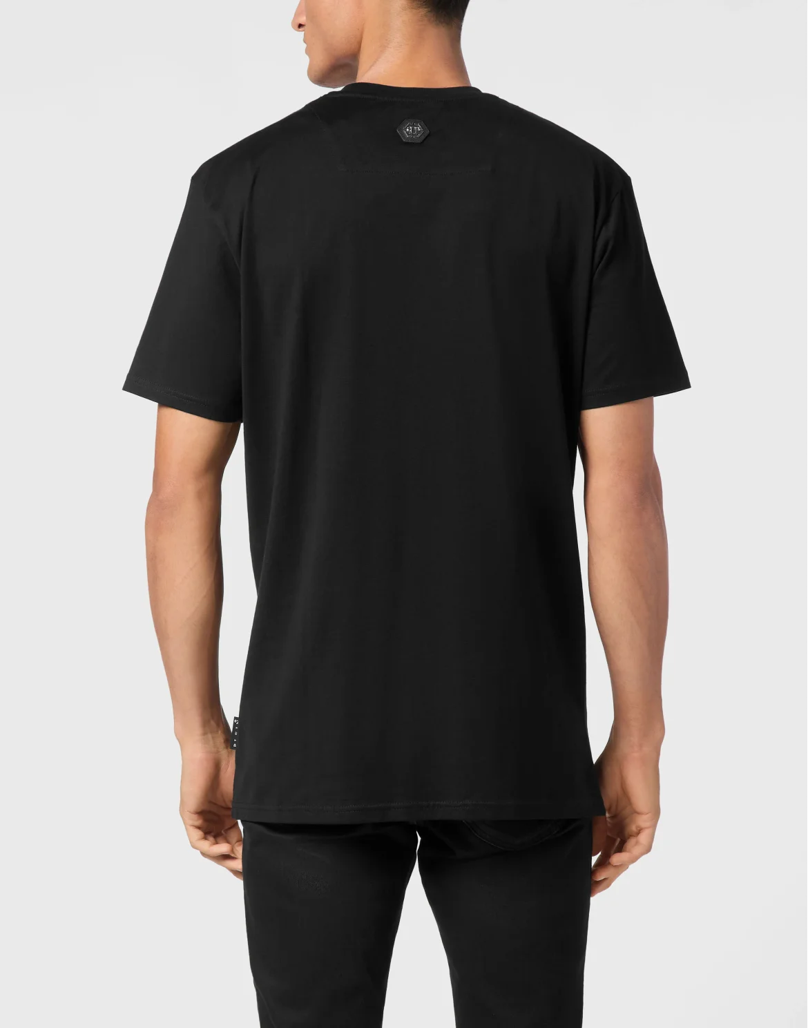 Jersey T-shirt Round Neck SS Strass Hexagon, цвет: Черный