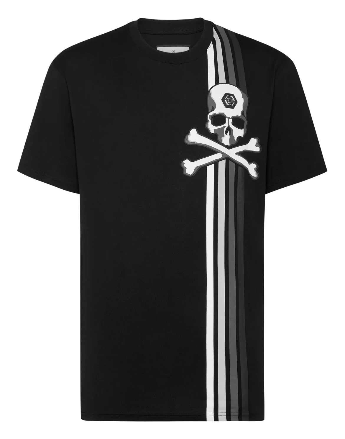 T-shirt Round Neck SS Stripes Skull&Bones, цвет: Черный