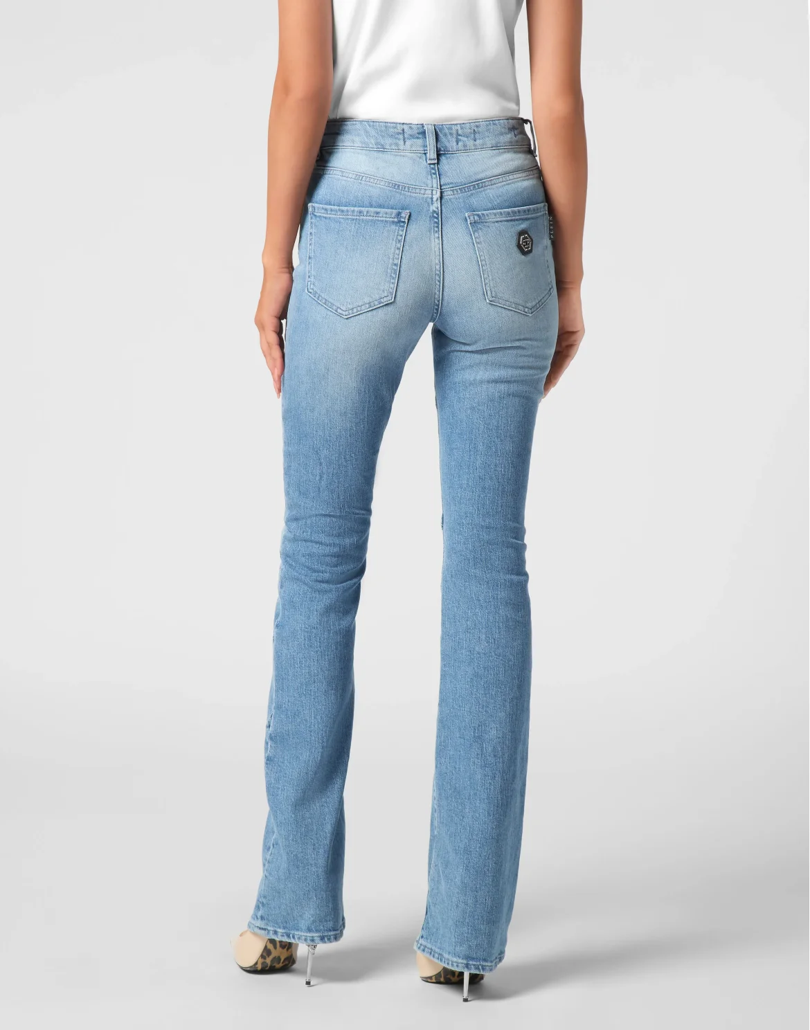 Denim Flare Trousers Racing, цвет: Голубой