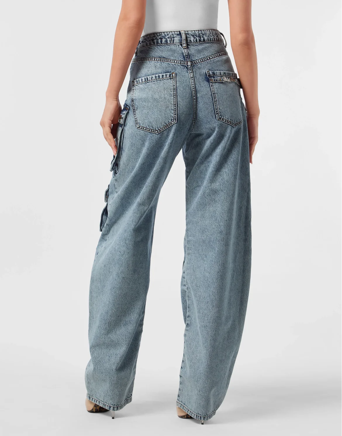 Denim Cargo Trousers, цвет: Синий