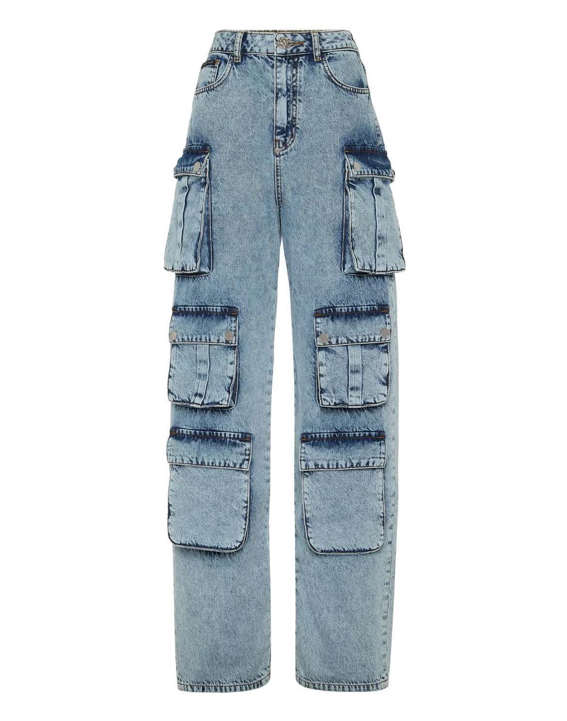 Denim Cargo Trousers, цвет: Синий