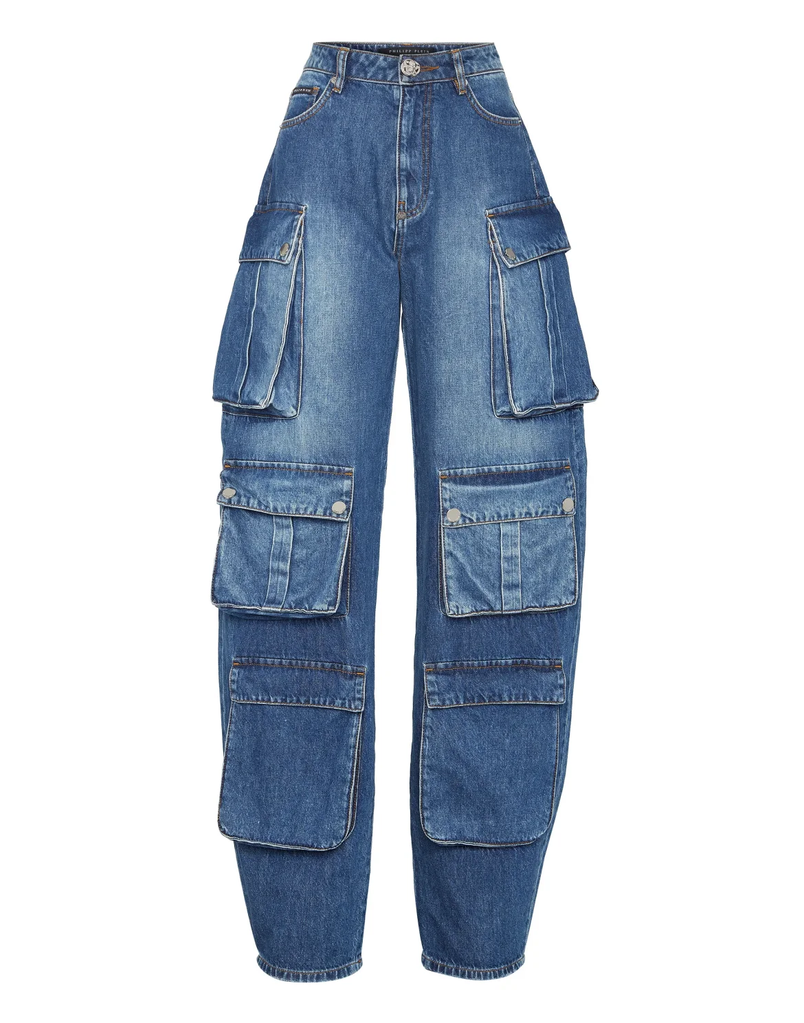 Denim Cargo Trousers, цвет: Синий