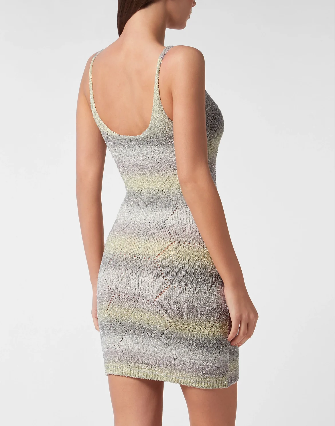 Paillettes Short Dress  Monogram Signature, цвет: Белый