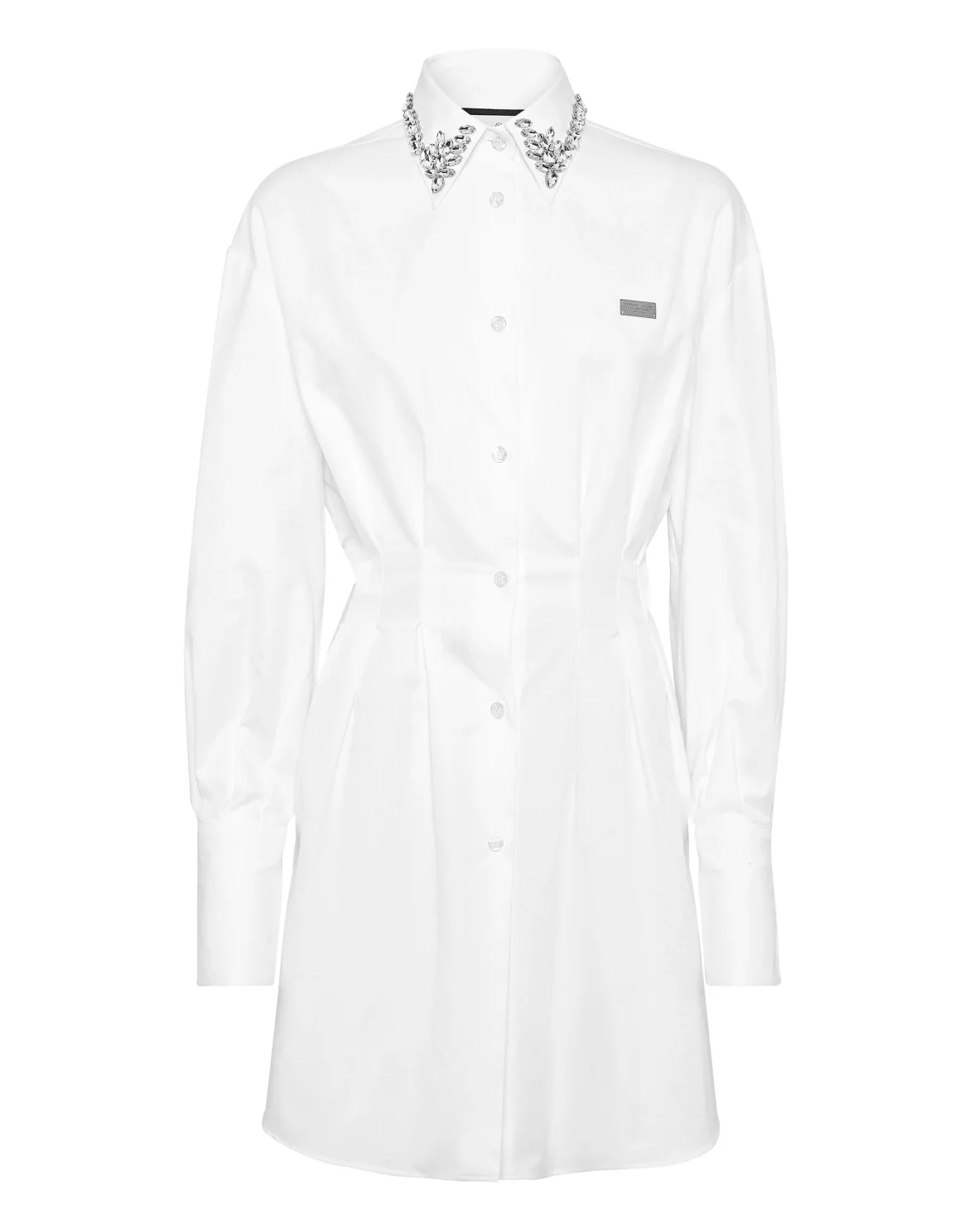 Mini Shirt Dress LS Strass, цвет: Белый