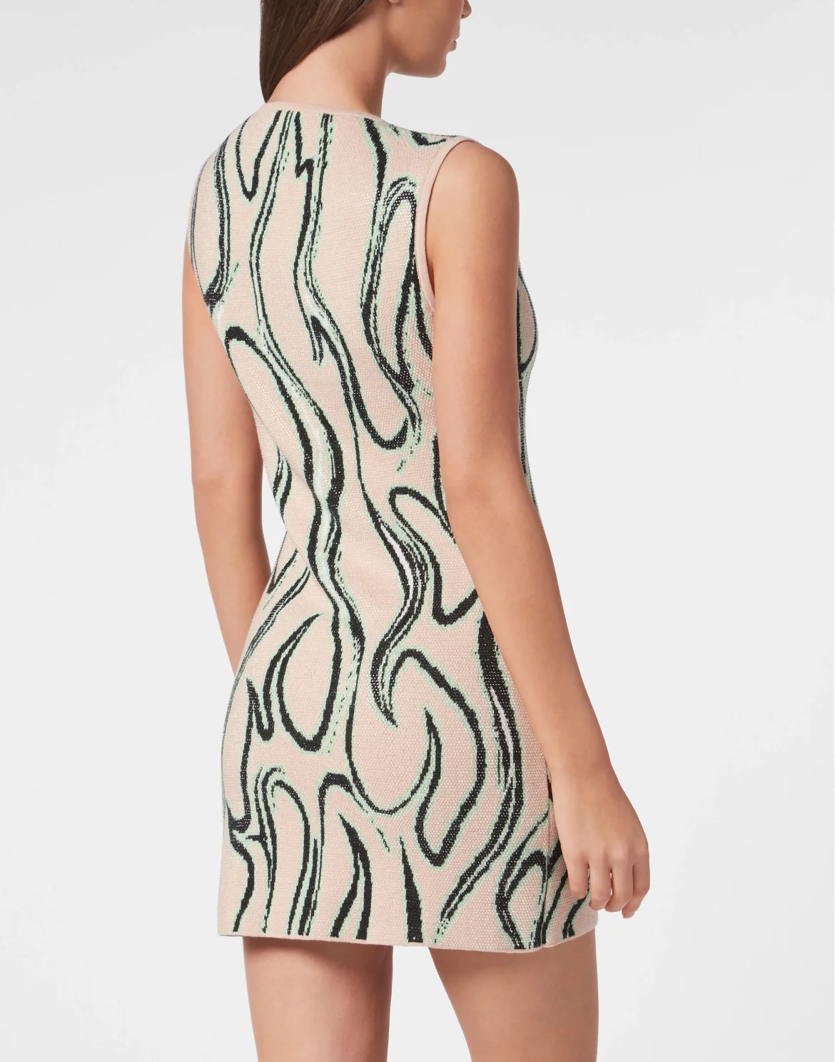 Minidress Jacquard Strass Flames, цвет: Бежевый