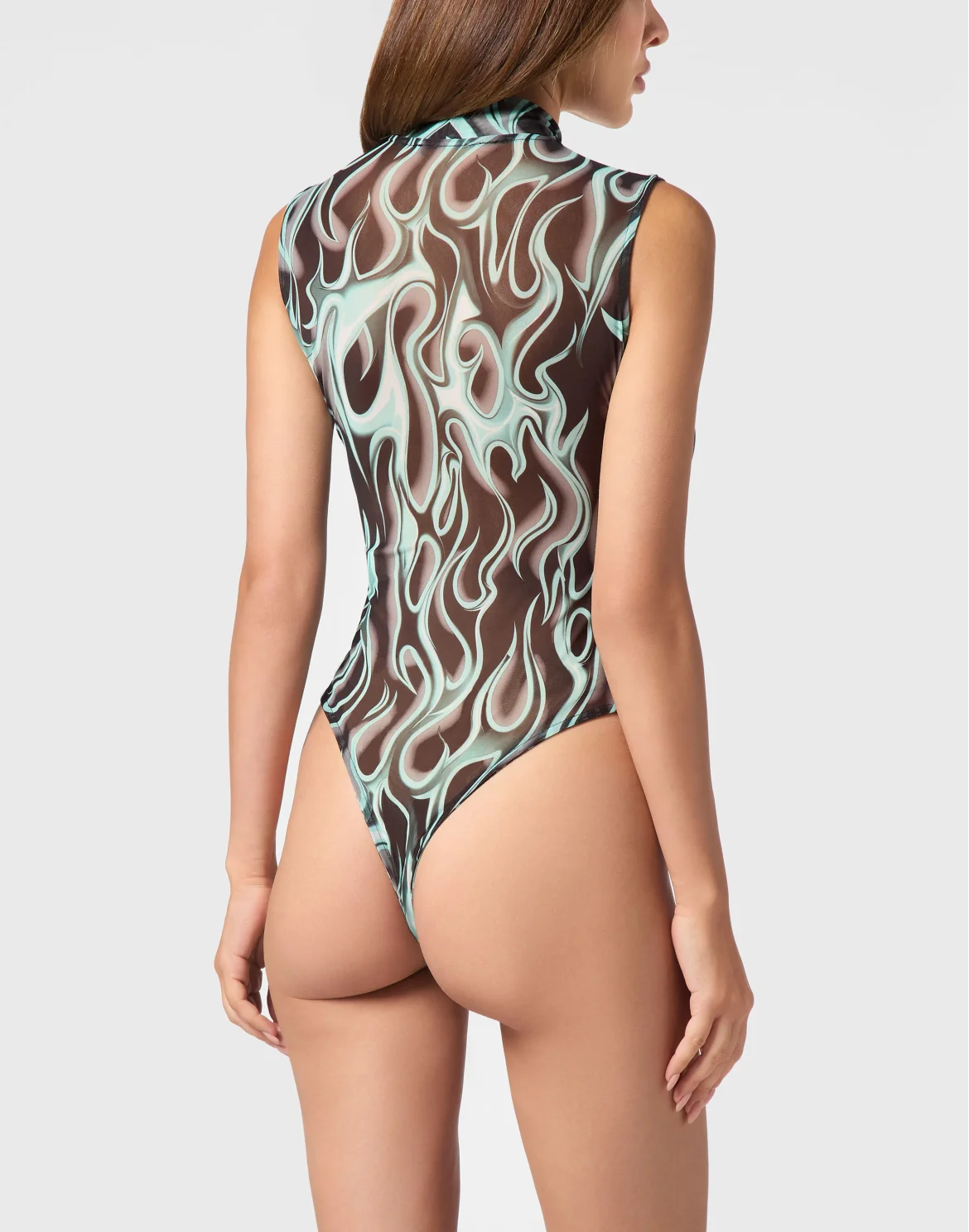 Tulle Body Sleeveless Flame, цвет: Черный