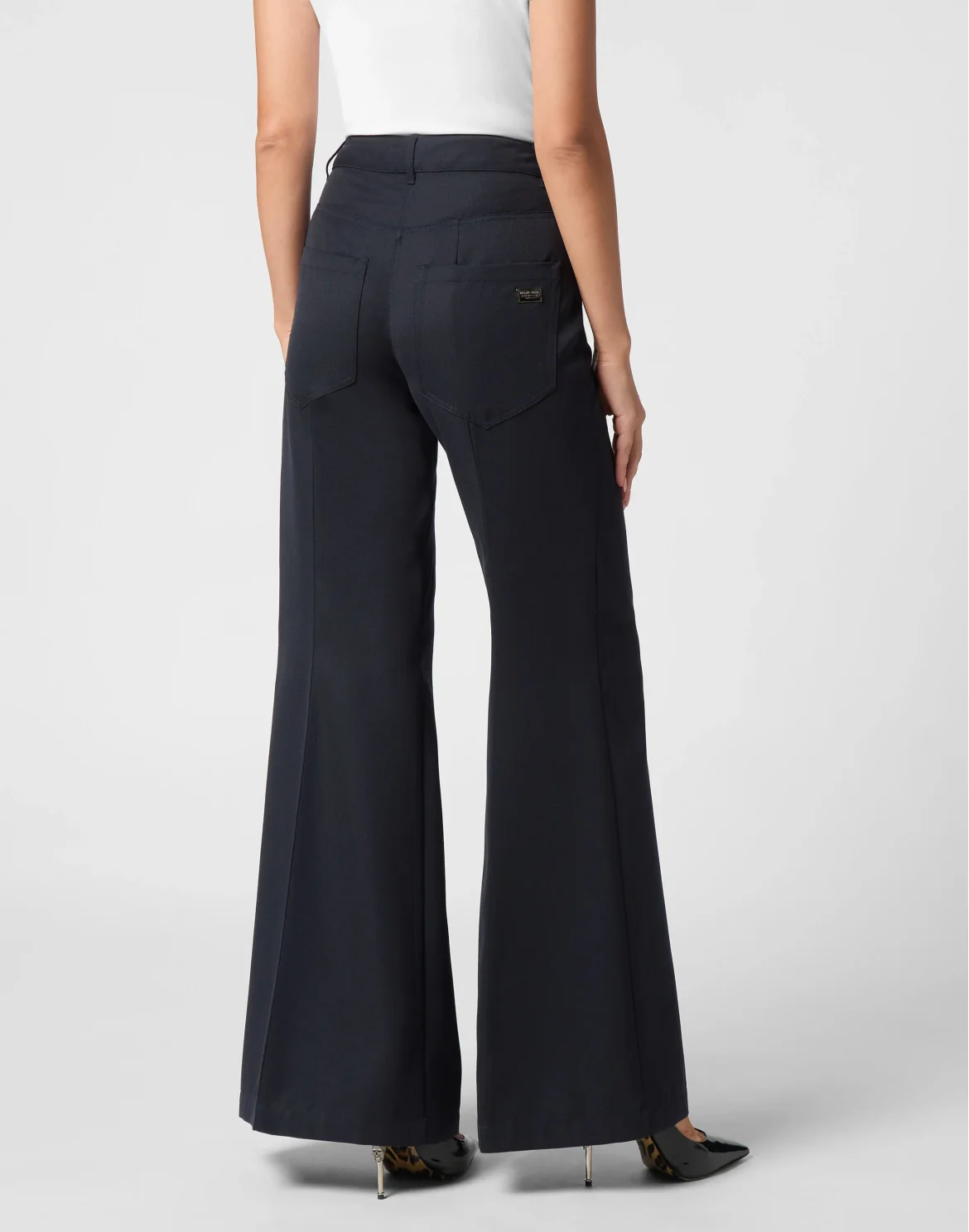 Wool Marine Low Waist Trousers, цвет: Синий