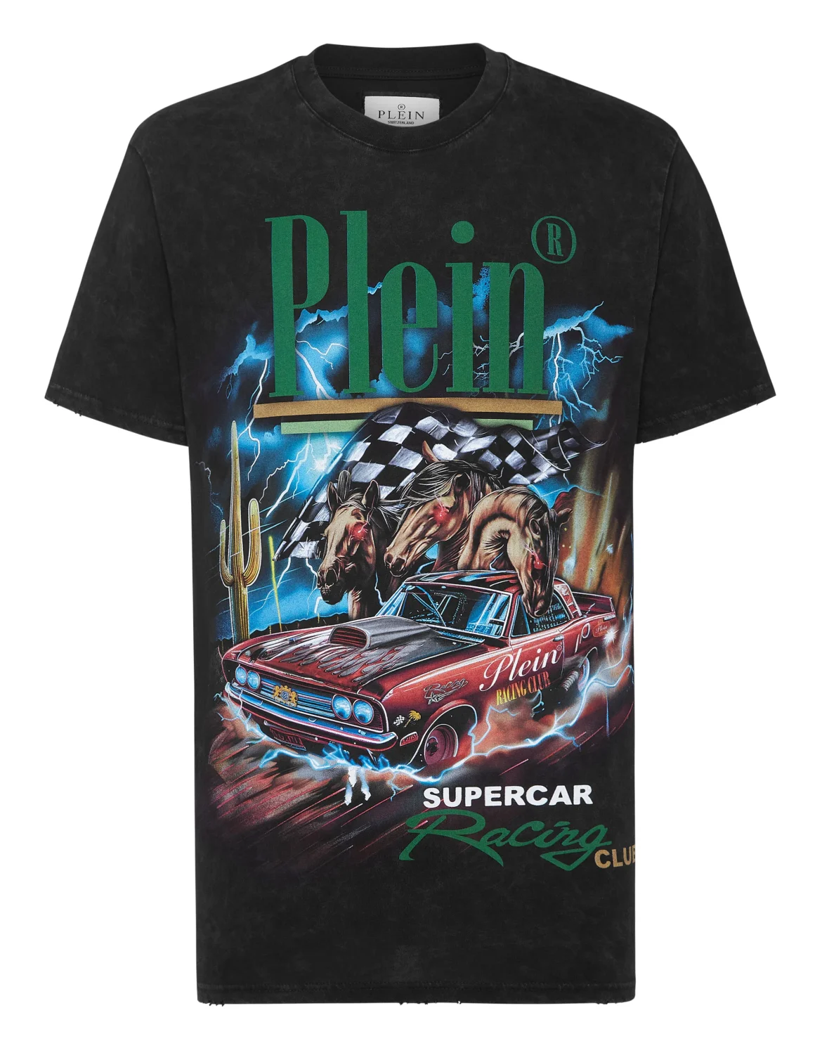 T-shirt Round Neck SS Racing Club, цвет: Черный