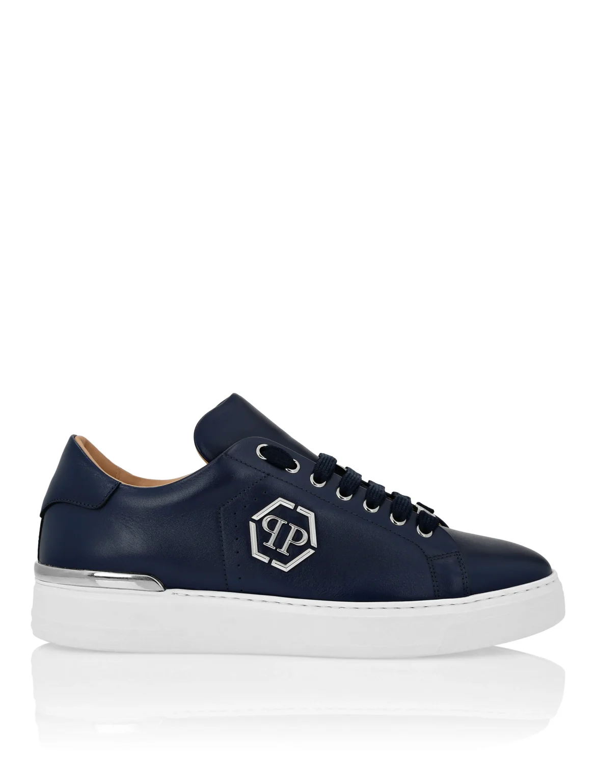 Nappa Leather Lo-Top Sneakers Hexagon, цвет: Синий