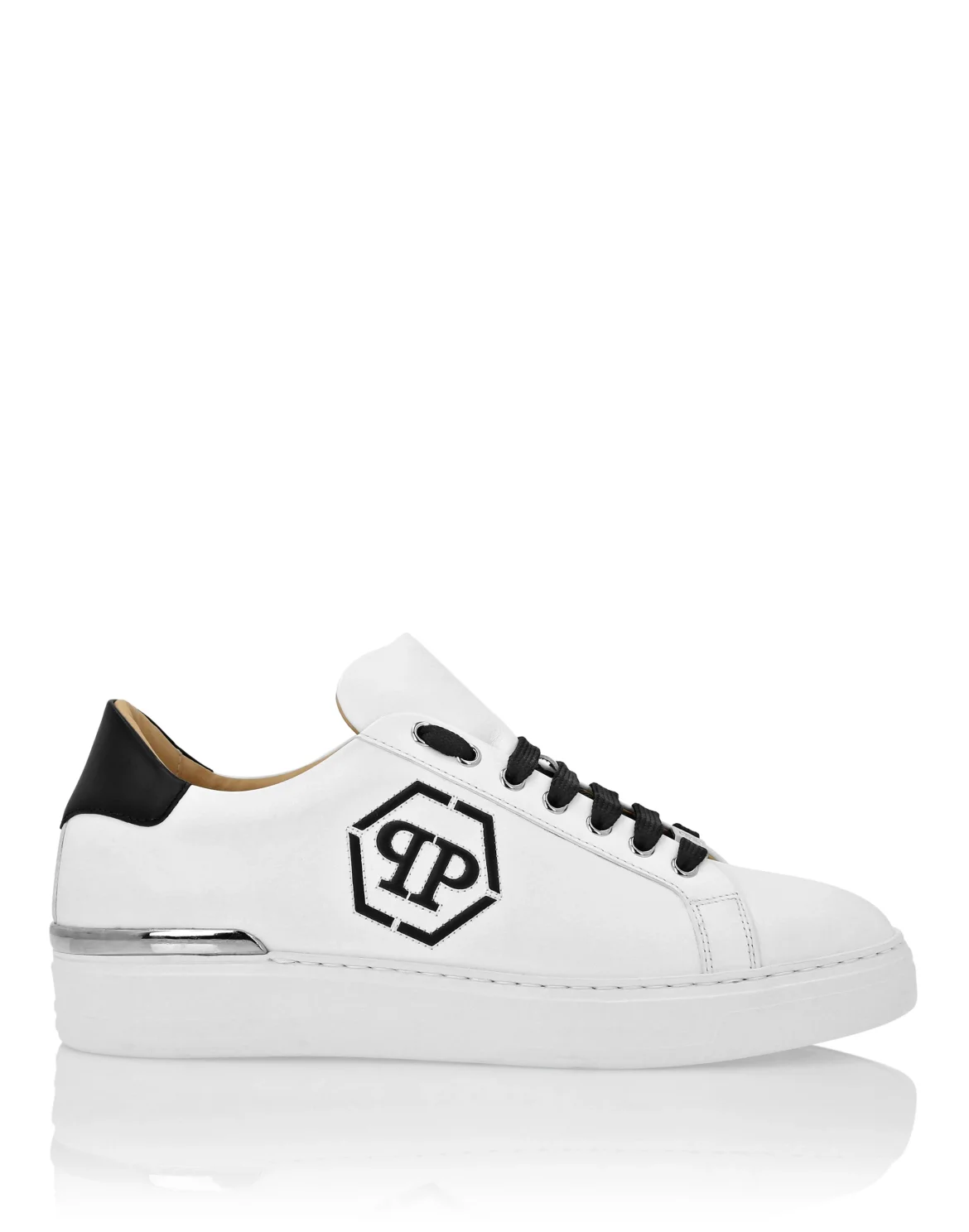 Nappa Leather Lo-Top Sneakers Hexagon, цвет: Черный