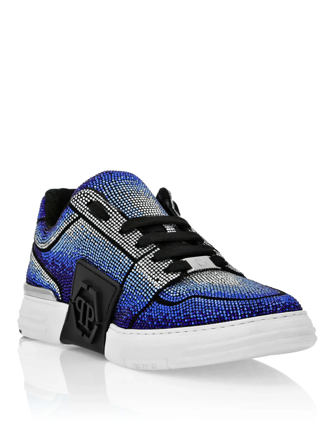 Suede Lo-Top Sneakers Strass Hexagon, цвет: Синий