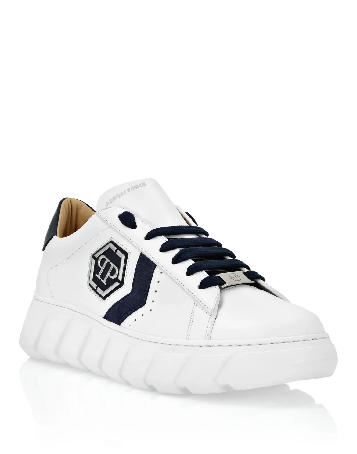 Nappa Leather Lo-Top Sneakers Hexagon, цвет: Синий