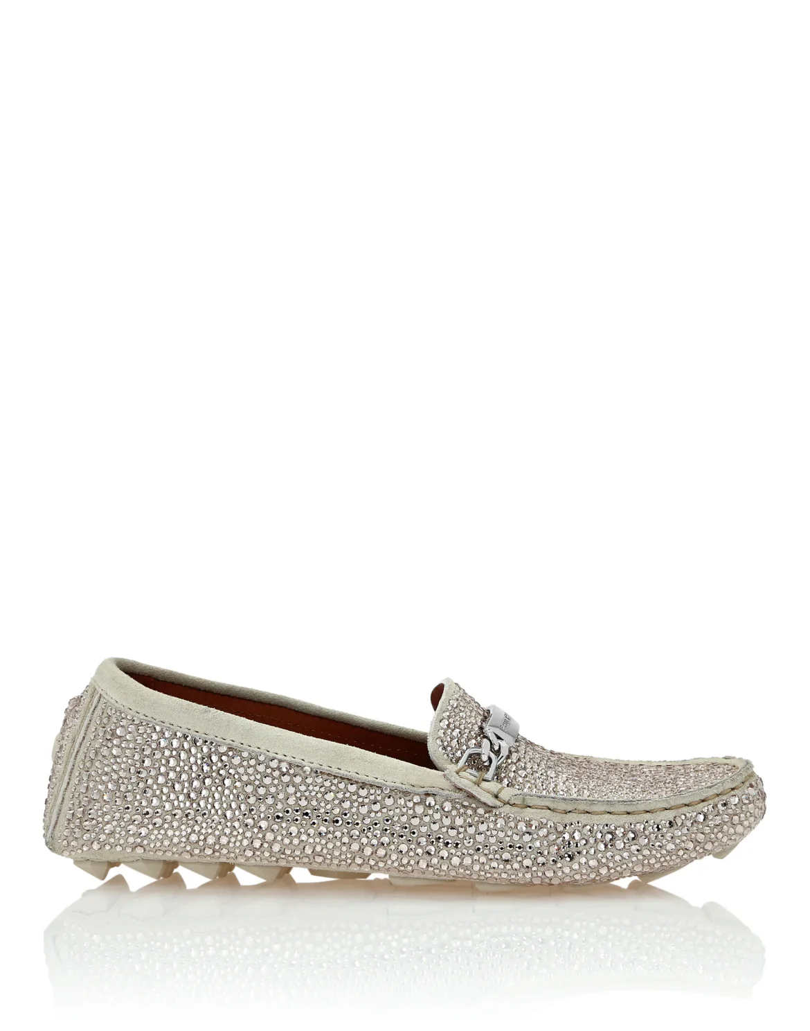 Suede Strass Moccasin, цвет: Бежевый