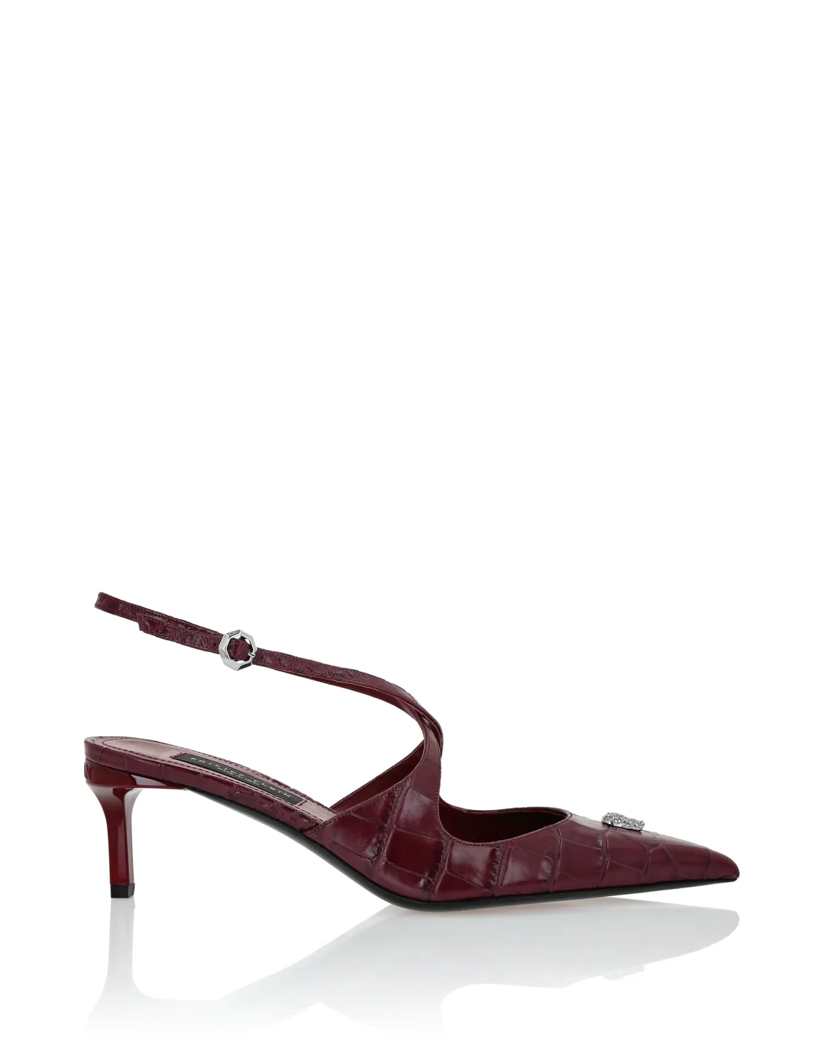 Slingbacks Crossing Crocco Print, цвет: Красный