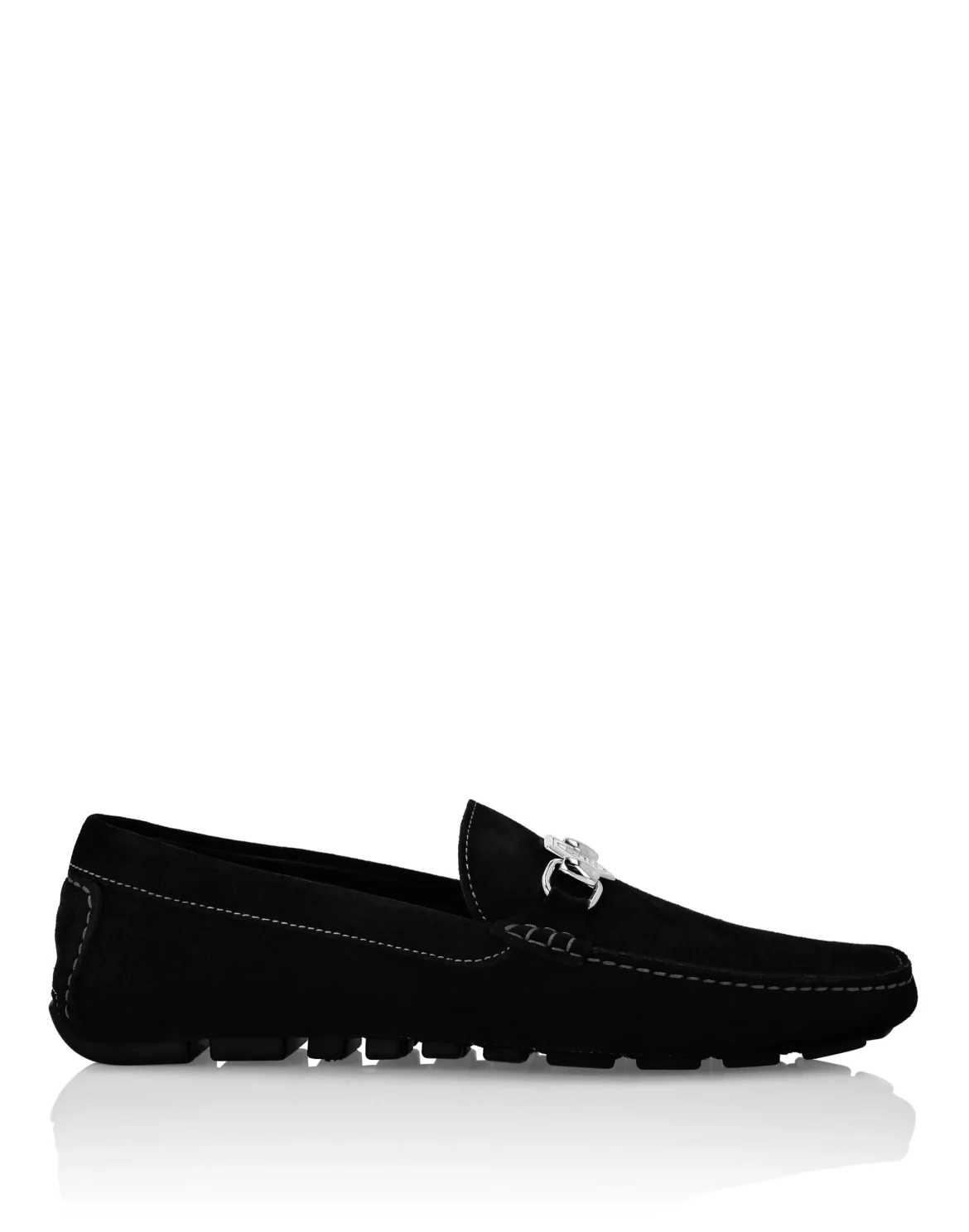 Suede Moccasin Philipp Plein TM, цвет: Черный