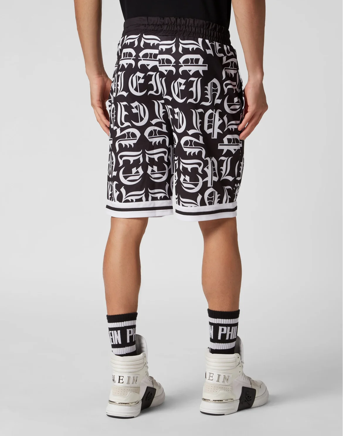 Basket Jogging Shorts Gothic Plein, цвет: Черный