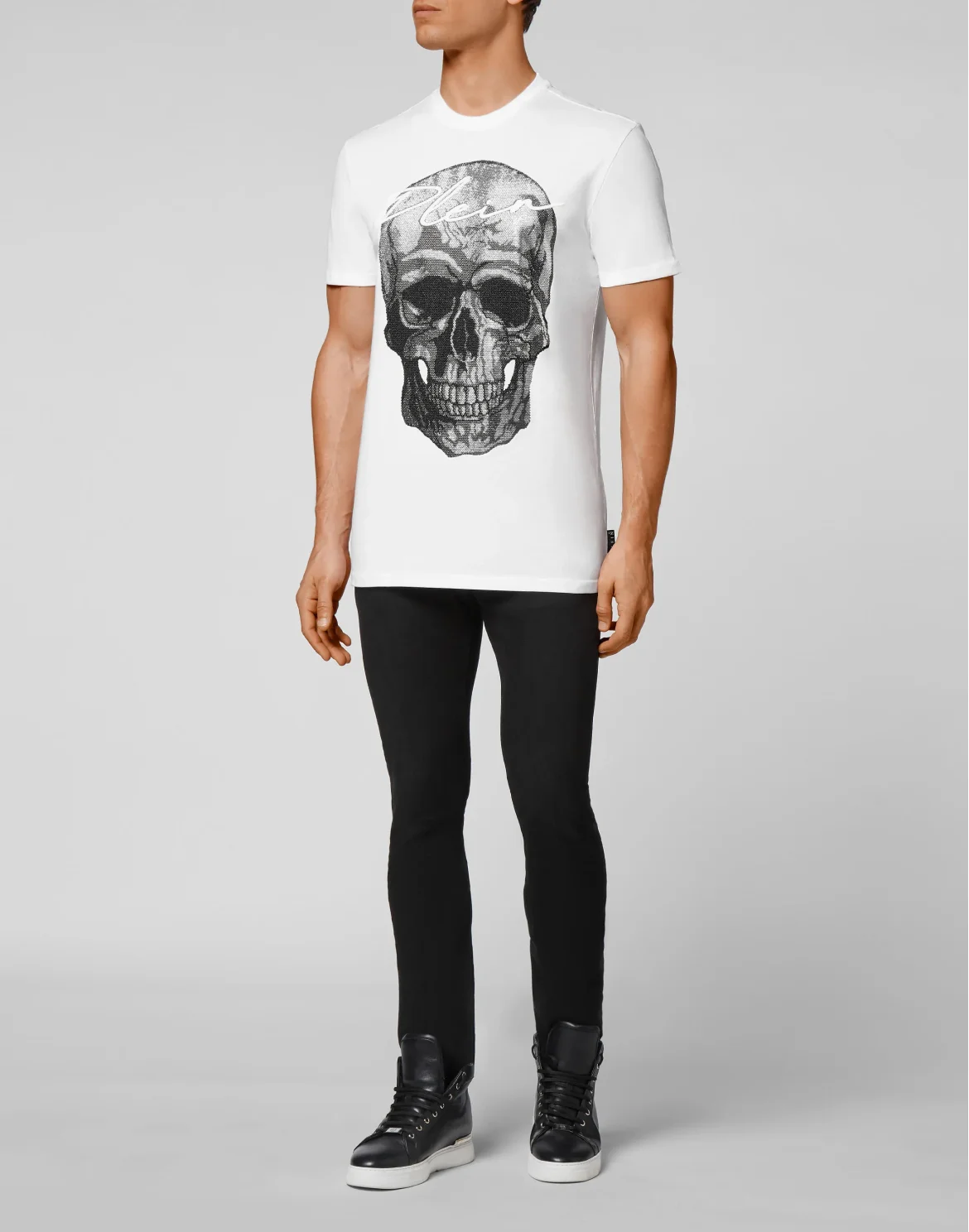 T-shirt Round Neck SS Crystal Skull, цвет: Белый
