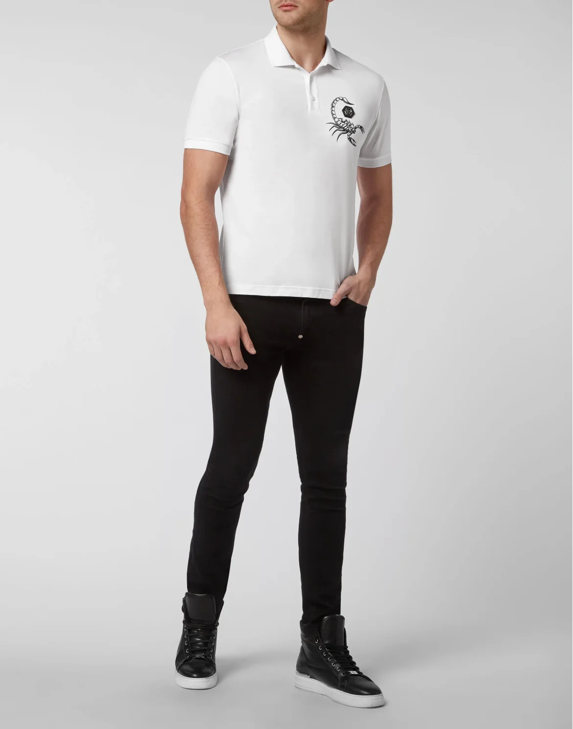 Slim Fit Polo shirt SS Scorpion, цвет: Белый