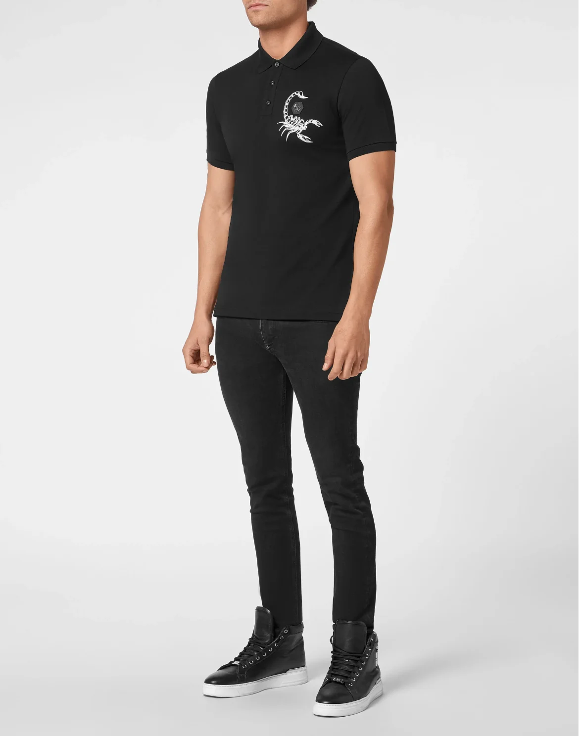 Slim Fit Polo shirt SS Scorpion, цвет: Черный