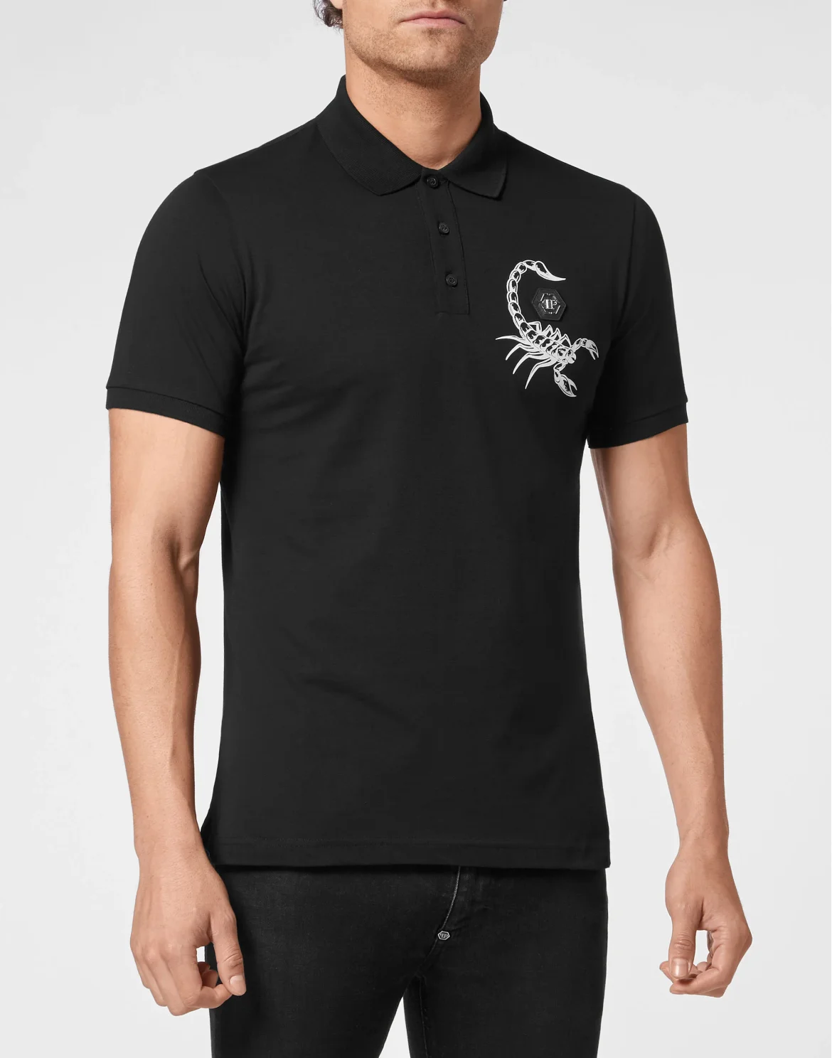 Slim Fit Polo shirt SS Scorpion, цвет: Черный