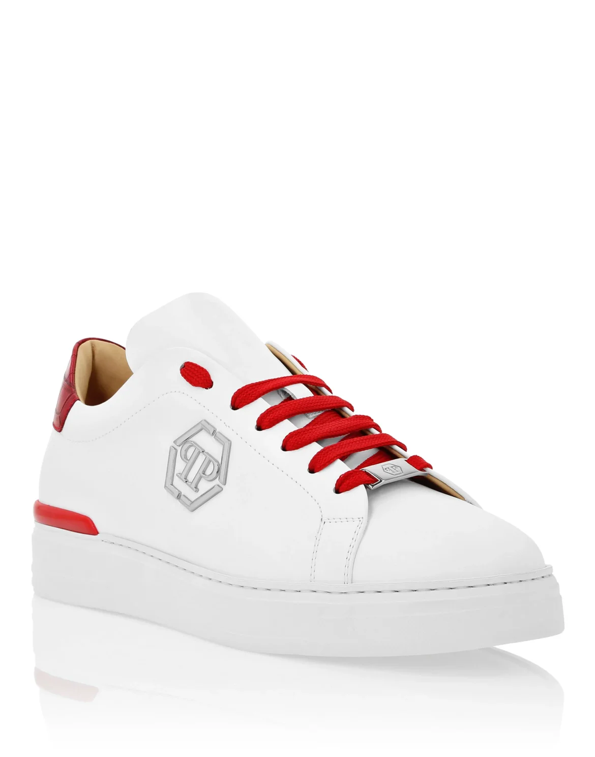 Lo-Top Sneakers Crocco Print Insert Hexagon, цвет: Белый