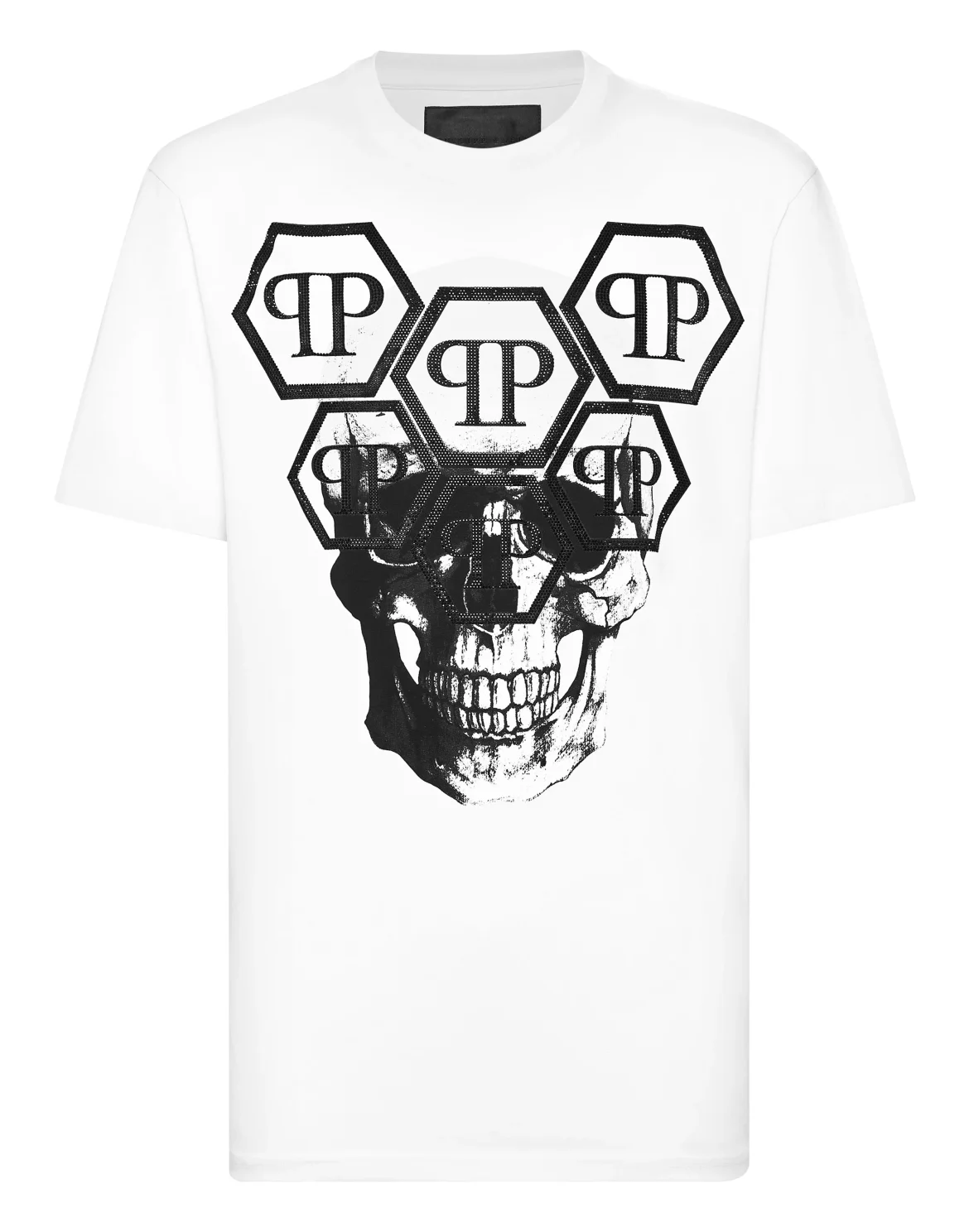 T-shirt Round Neck SS Stones Skull, цвет: Белый