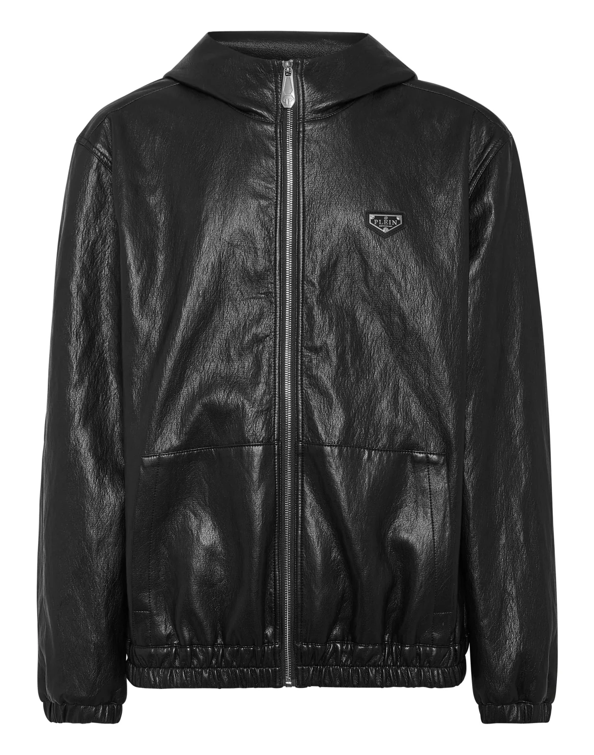 Eco Leather Windbreaker, цвет: Черный
