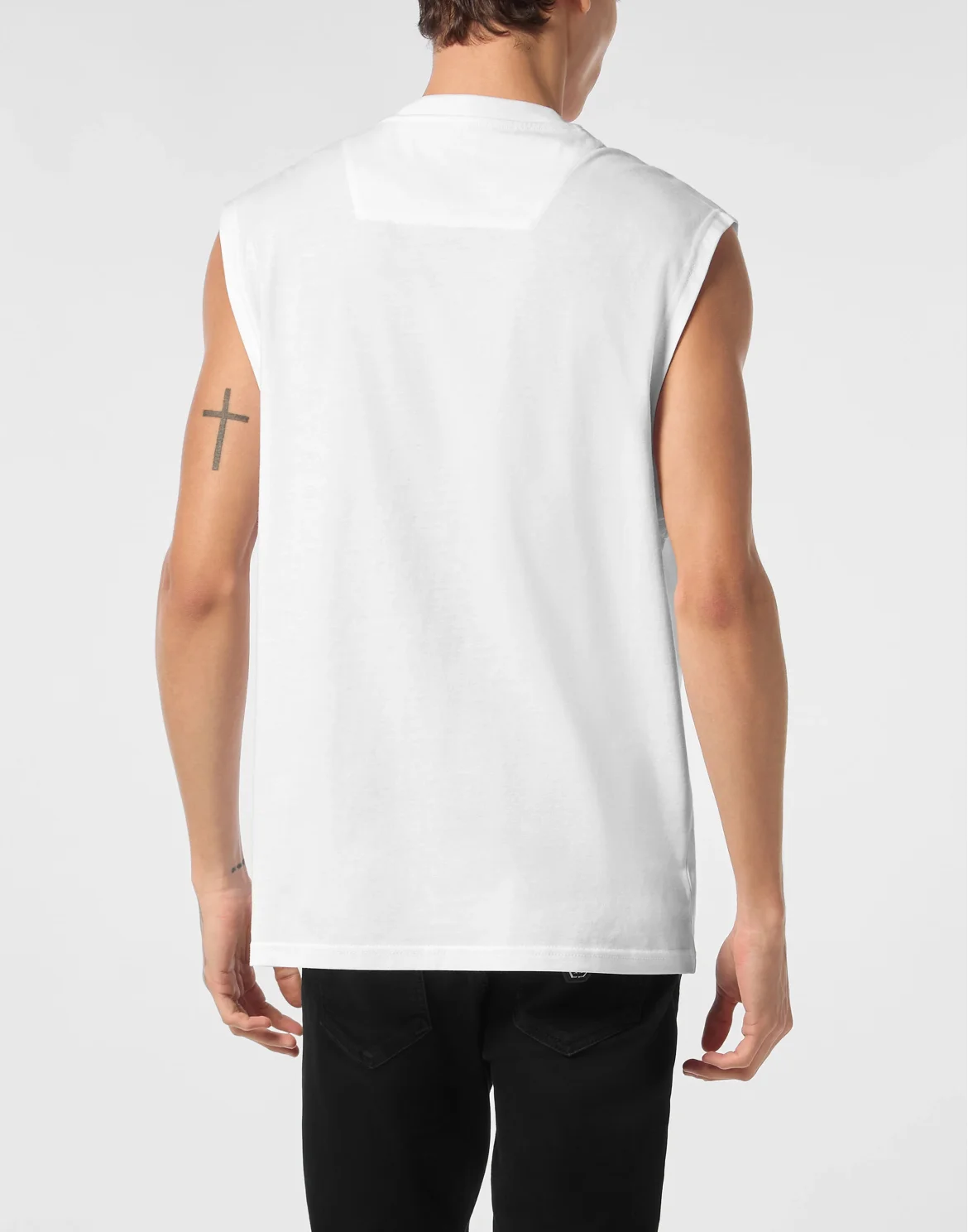 Sleeveless Round Neck T-Shirt, цвет: Белый