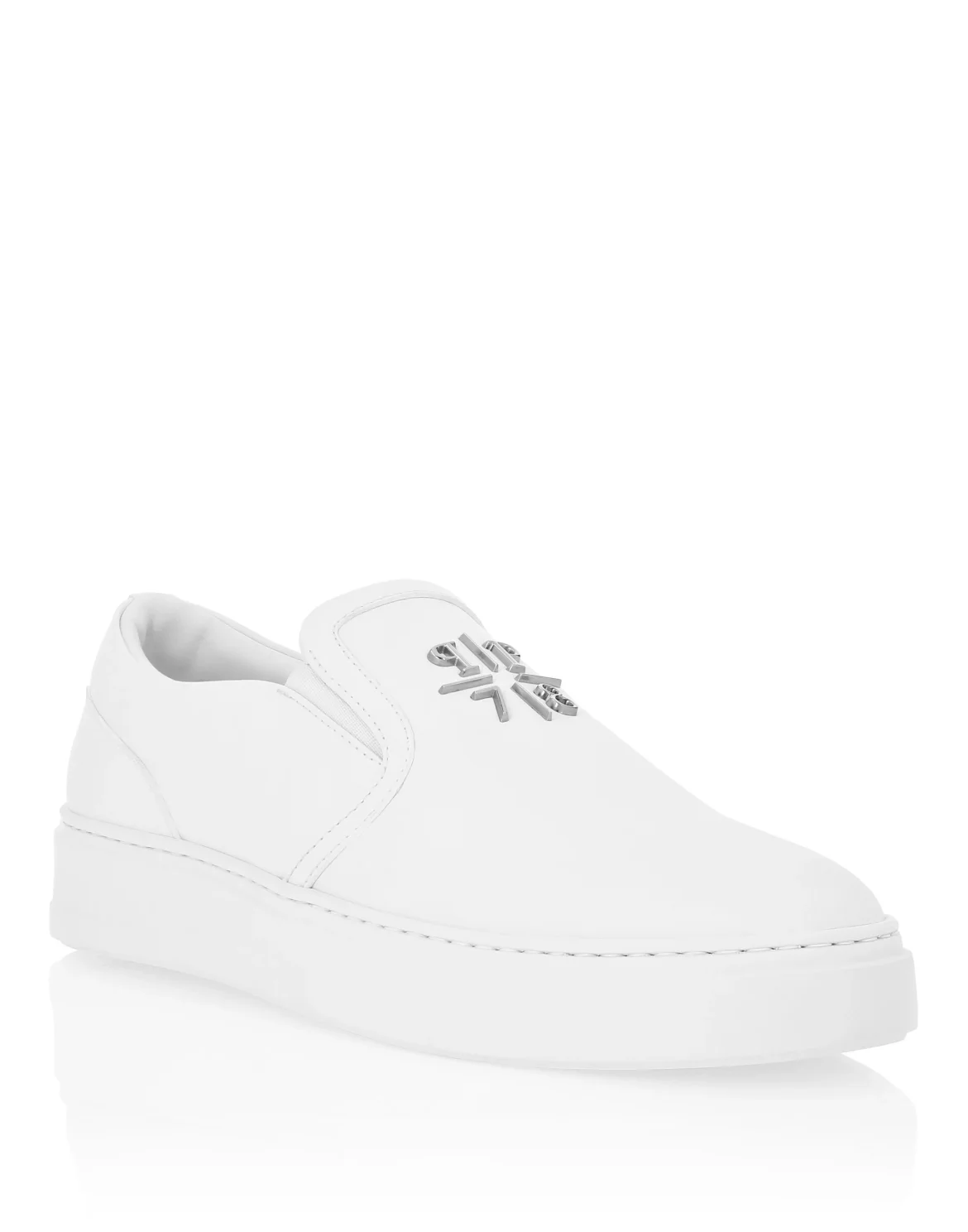 Nappa Leather Slip On Triangle Logo, цвет: Белый
