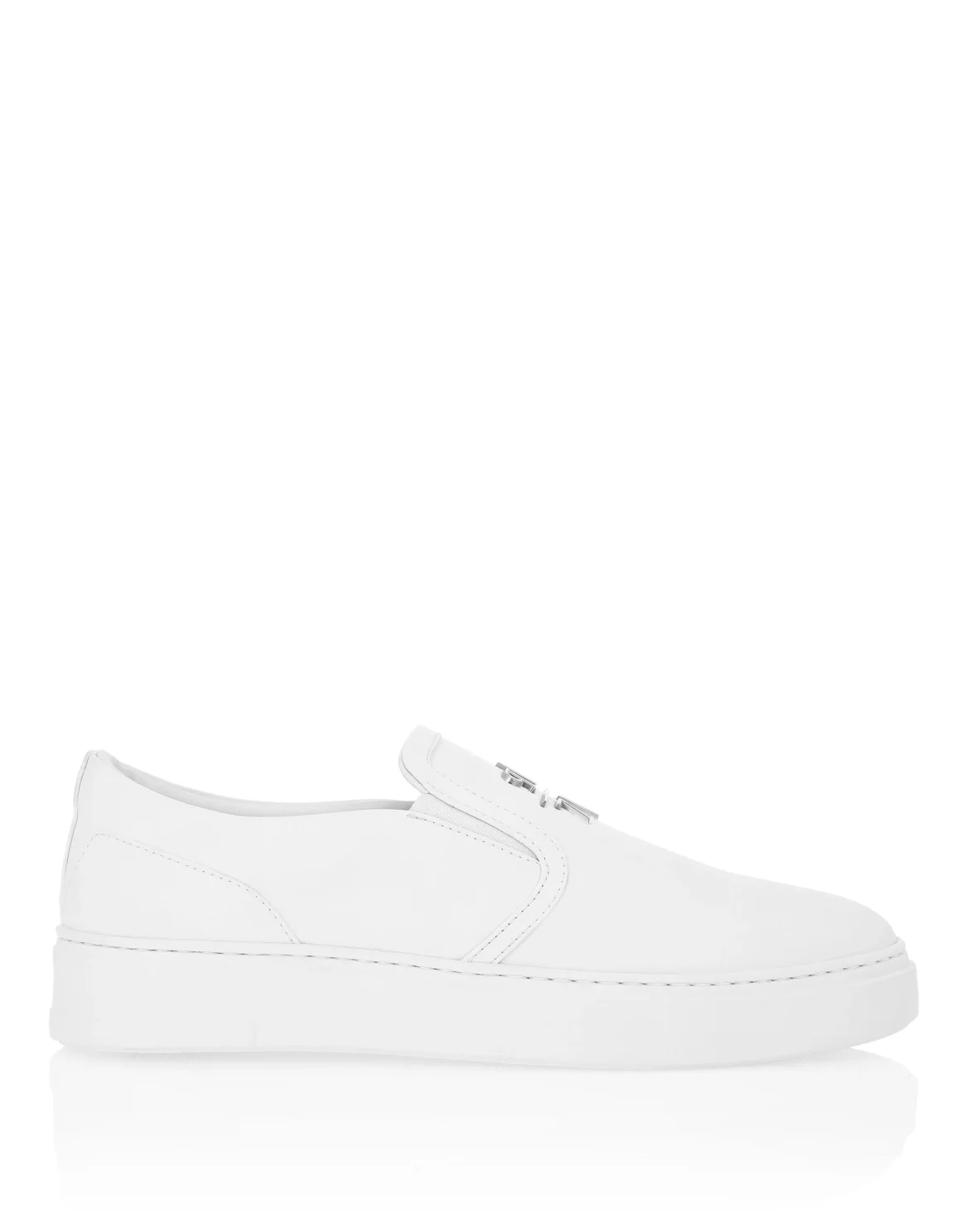 Nappa Leather Slip On Triangle Logo, цвет: Белый