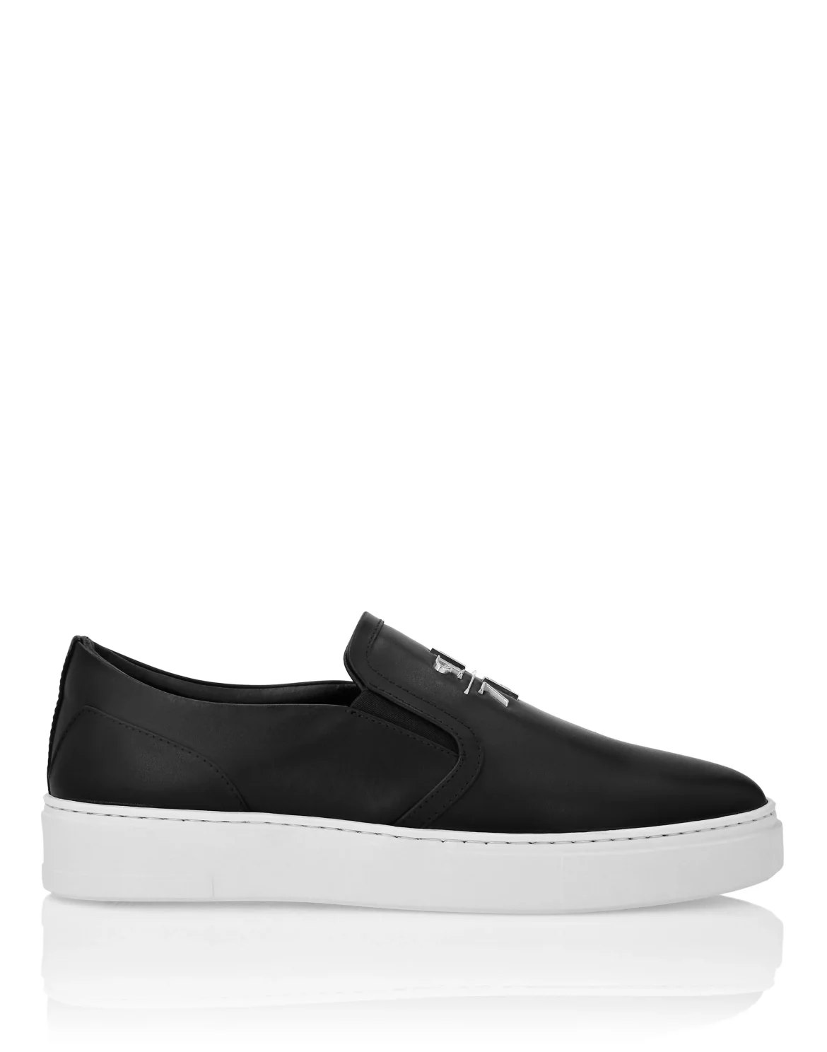 Nappa Leather Slip On Triangle Logo, цвет: Черный