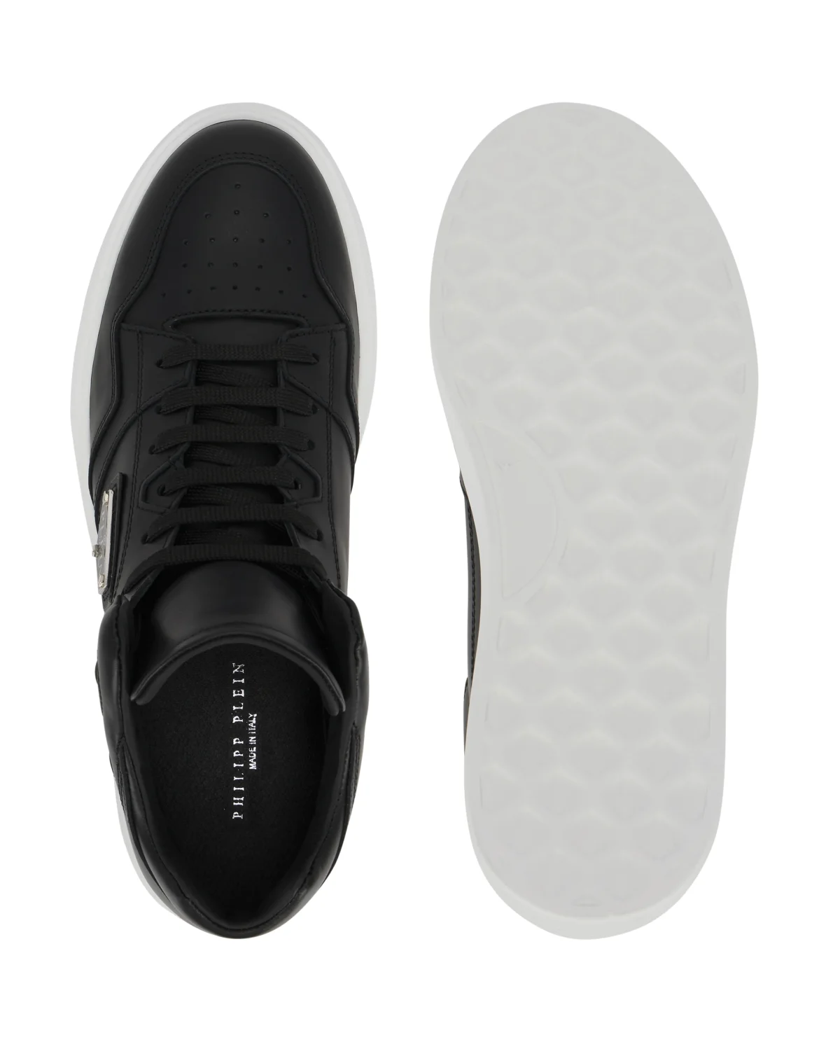 Nappa Leather Mid Top Sneakers, цвет: Черный