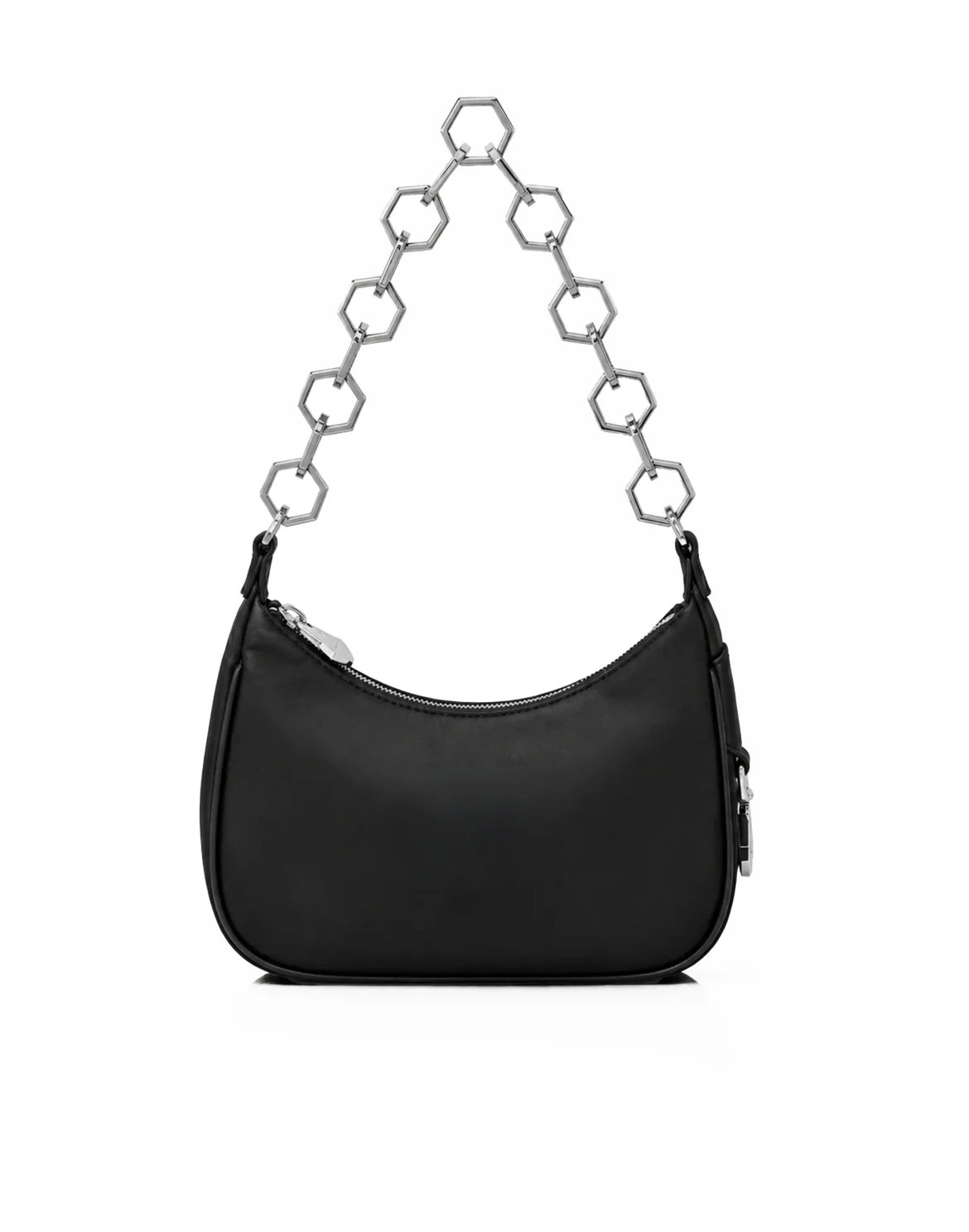 Leather Shoulder Bag Hexagon, цвет: Черный