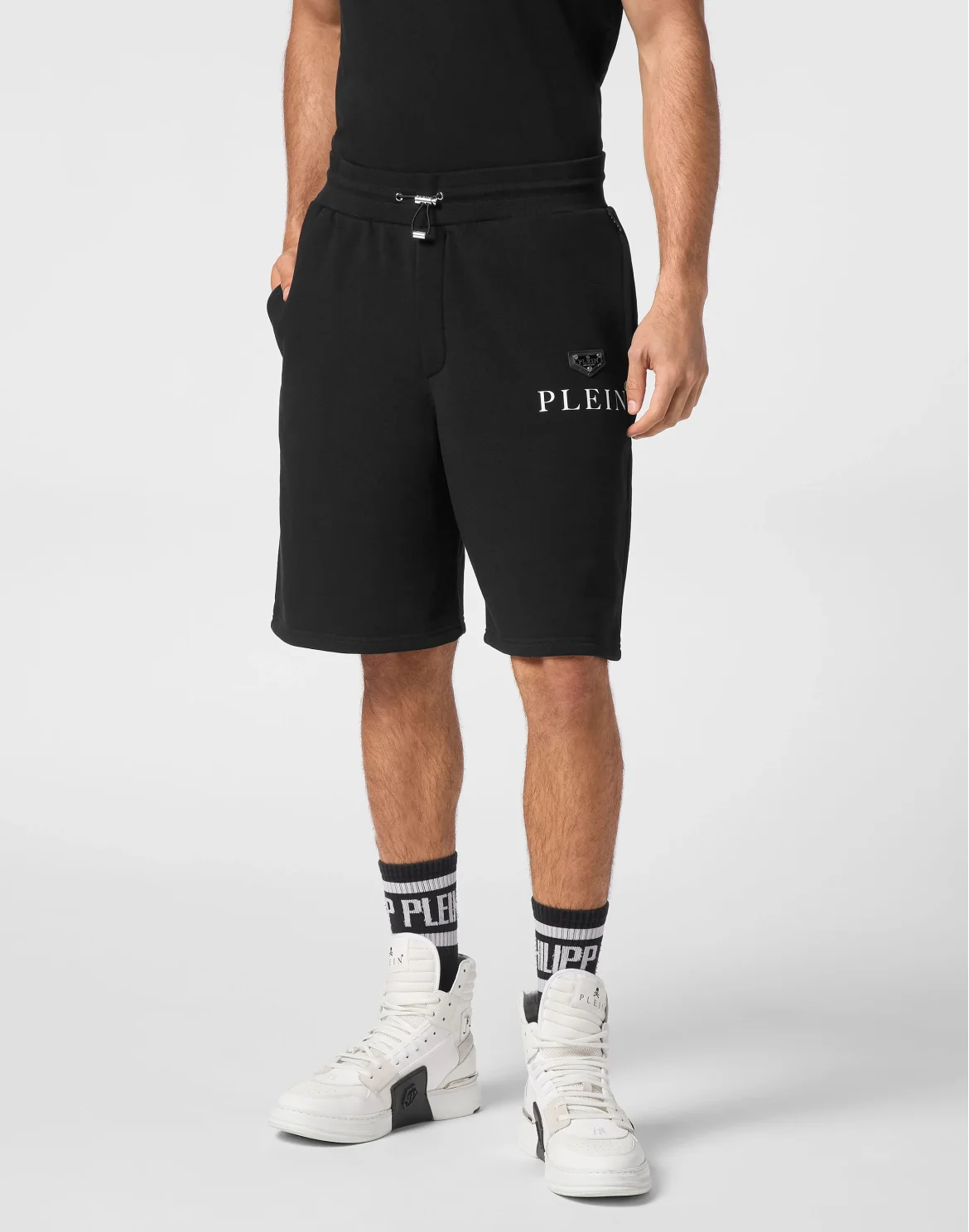 Jogging Shorts Nickel Placket, цвет: Черный