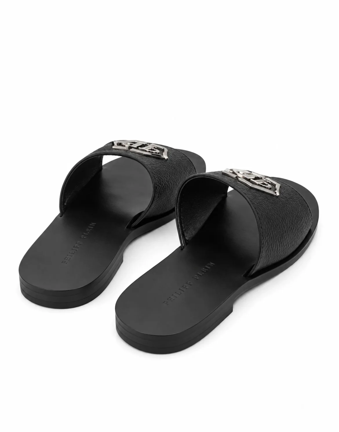 Leather Sandals Big Hexagon, цвет: Черный