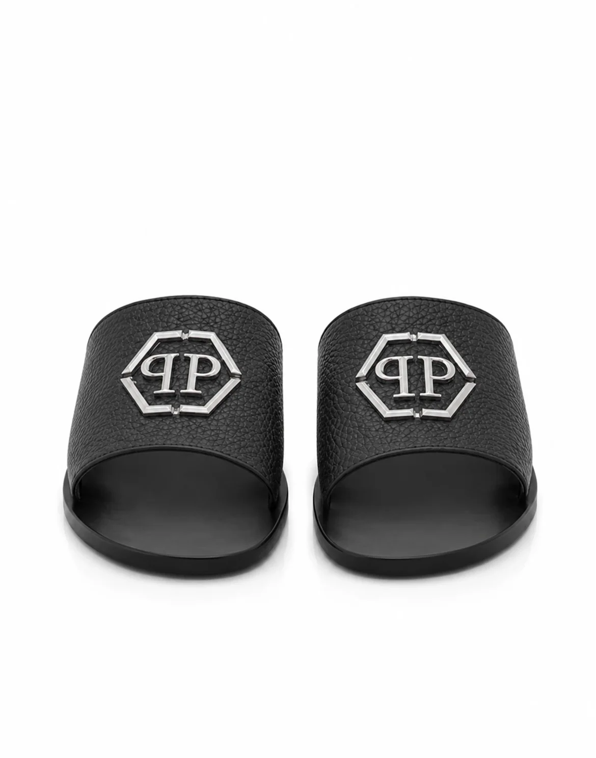 Leather Sandals Big Hexagon, цвет: Черный