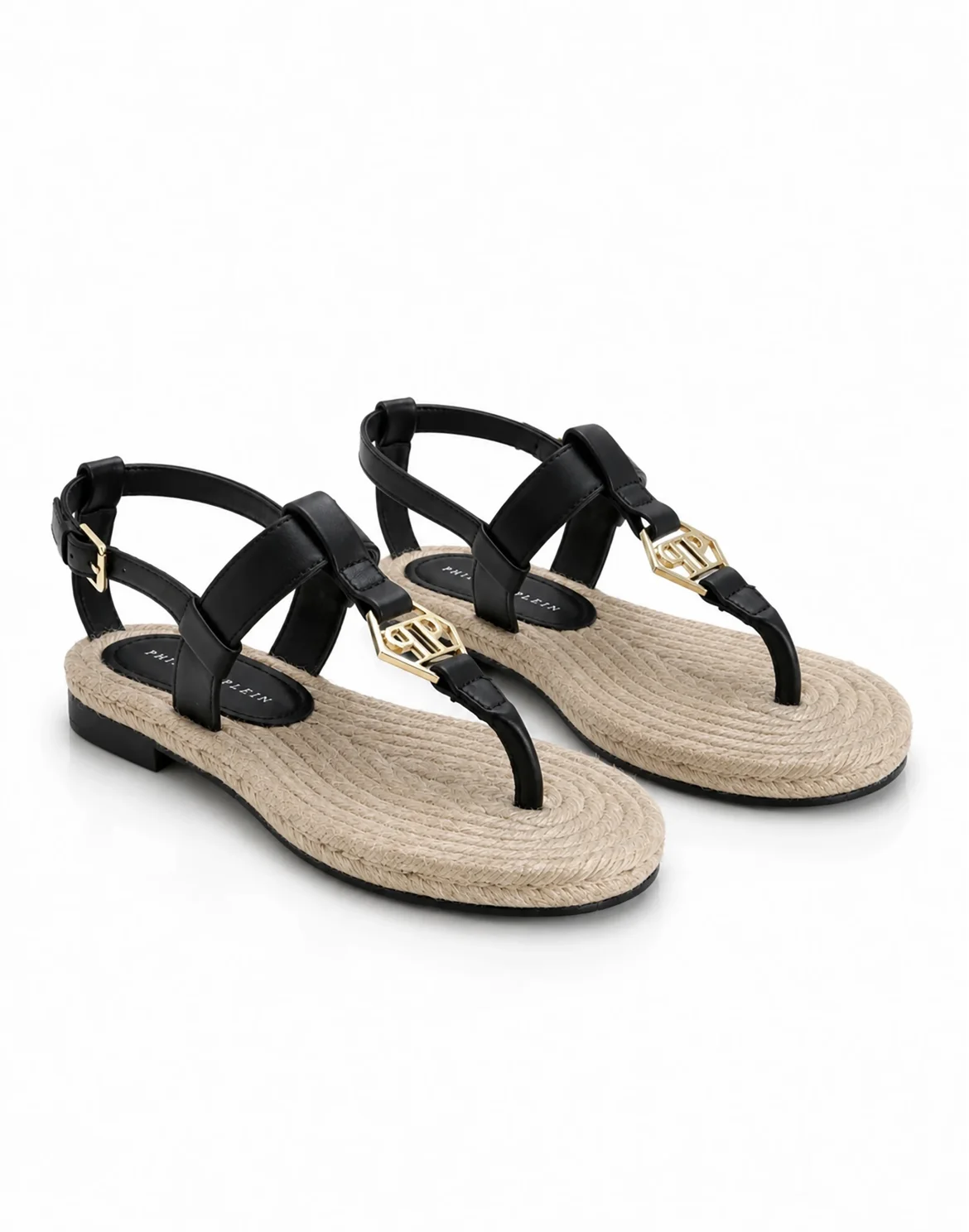 Nappa Sandals Rope Hexagon, цвет: Черный