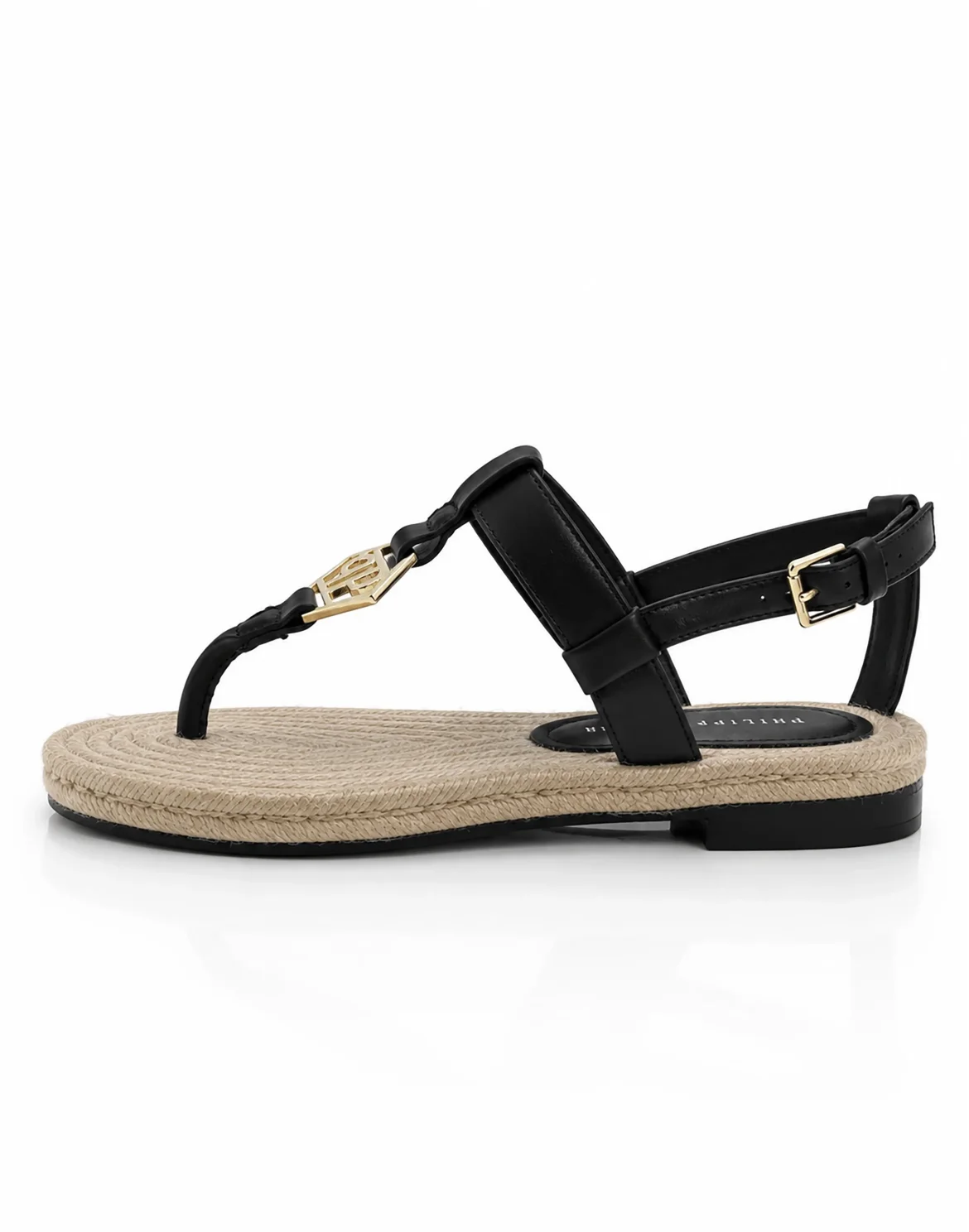 Nappa Sandals Rope Hexagon, цвет: Черный