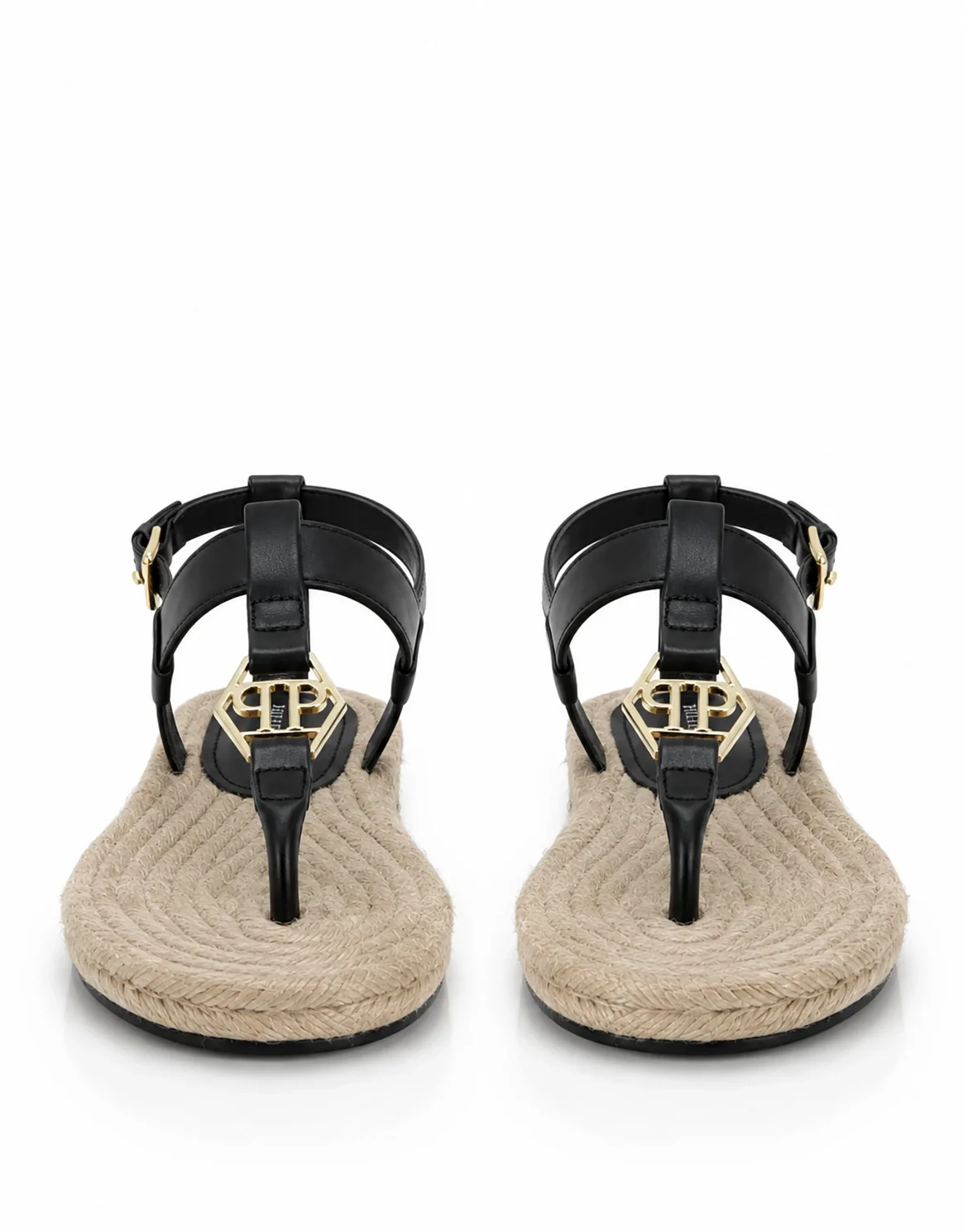Nappa Sandals Rope Hexagon, цвет: Черный