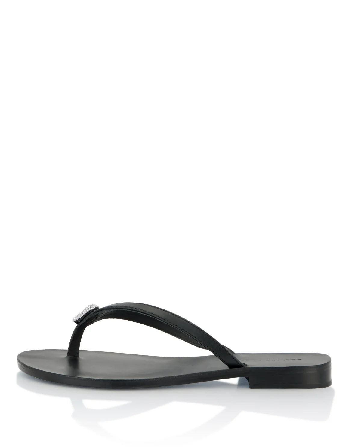 Nappa Flip Flop Sandals Crystal Skull, цвет: Черный