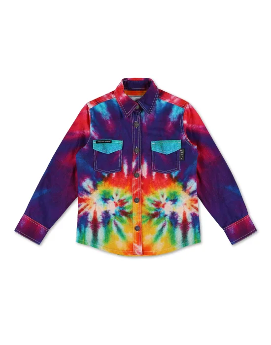 Denim Shirt Ls Tie dye
