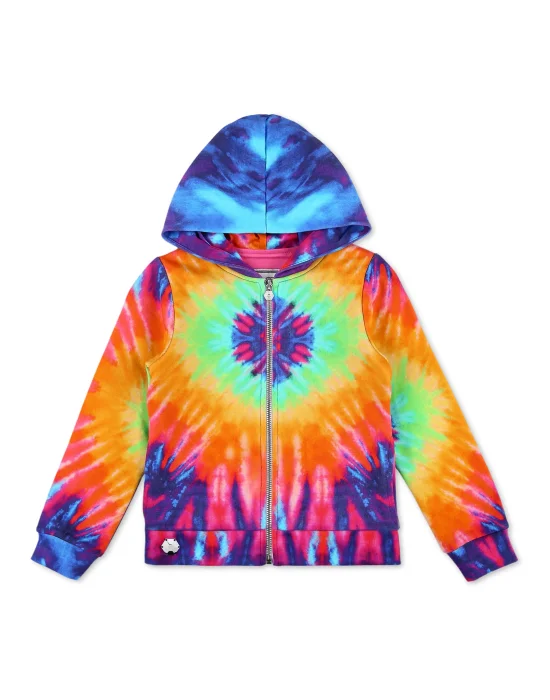 Hoodie sweatjacket Tie dye