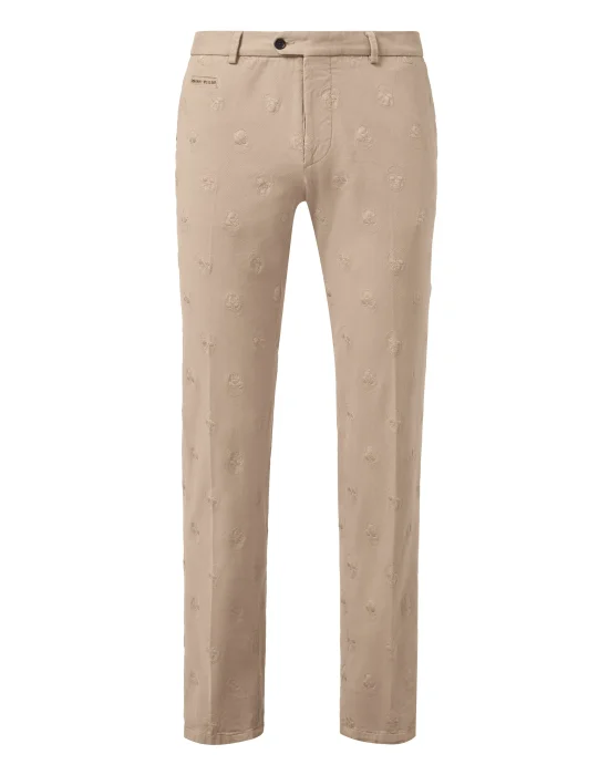 Long Trousers Embroidery Skull