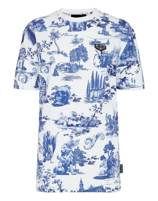T-shirt Round Neck SS Crystal Chain En PLEIN air