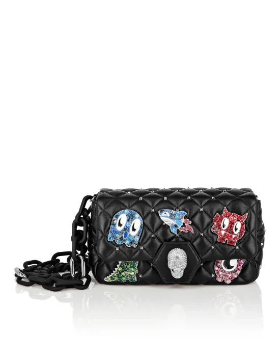 Shoulder Bag Monsters with Crystals