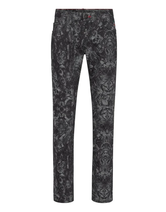 Denim Trousers Super Straight Cut Fit Tattoo
